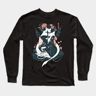 Two Geishas Kissing Graphic T-Shirt 06 Long Sleeve T-Shirt